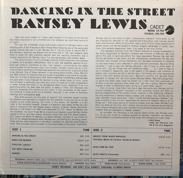 Ramsey Lewis ‎– Dancing In The Street