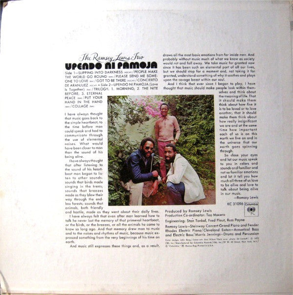 The Ramsey Lewis Trio ‎– Upendo Ni Pamoja