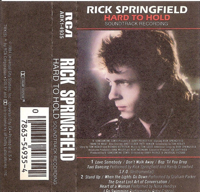 Rick Springfield ‎– Hard To Hold Soundtrack Recording