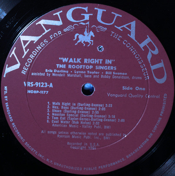 The Rooftop Singers ‎– "Walk Right In"