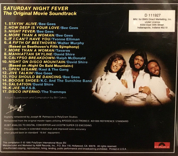 Various ‎– Saturday Night Fever (The Original Movie Sound Track)