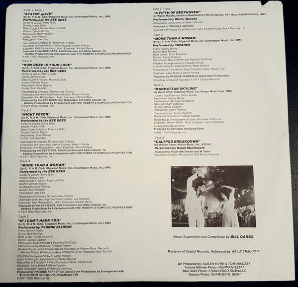 Various ‎– Saturday Night Fever (The Original Movie Sound Track)