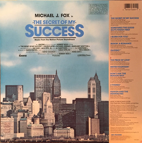 Various ‎– The Secret Of My Success - Music From The Motion Picture Soundtrack