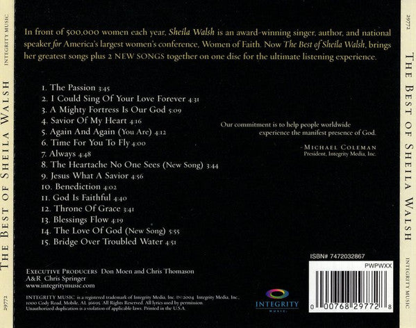 Sheila Walsh ‎– The Best Of Sheila Walsh