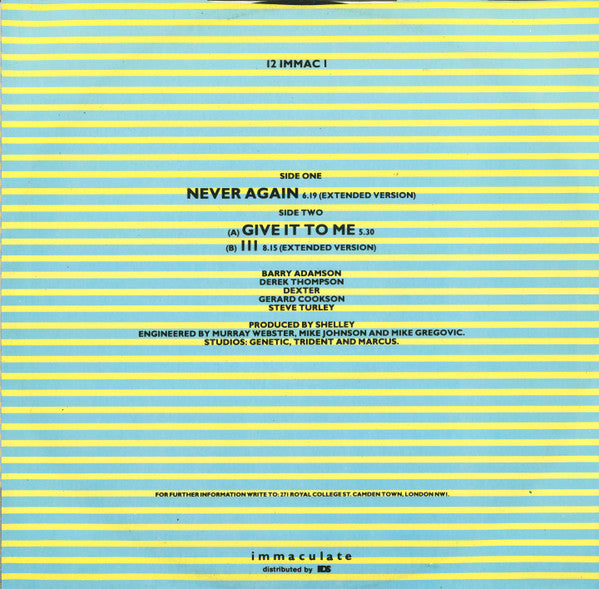 Pete Shelley ‎– Never Again