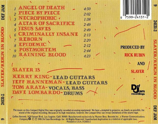 Slayer ‎– Reign In Blood