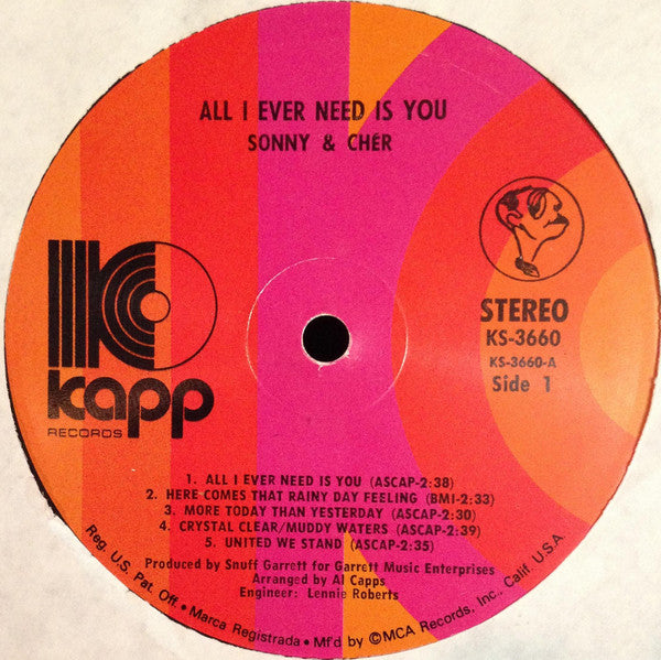 Sonny & Chér ‎– All I Ever Need Is You