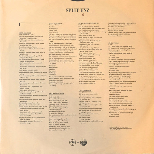 Split Enz ‎– Time And Tide