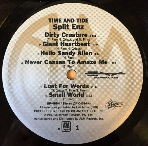 Split Enz ‎– Time And Tide