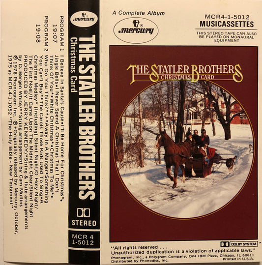 The Statler Brothers ‎– The Statler Brothers Christmas Card