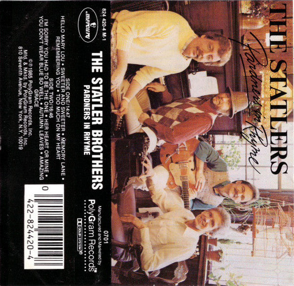 The Statler Brothers ‎– Pardners In Rhyme