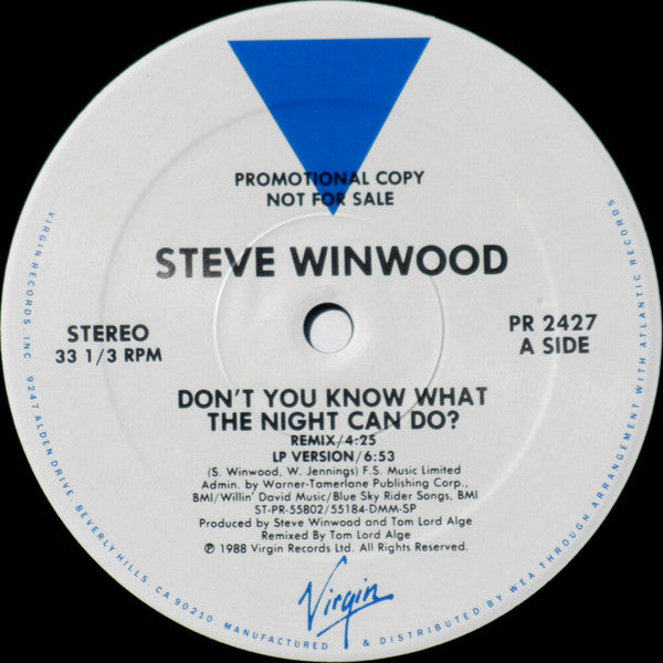 Steve Winwood ‎– Don't You Know What The Night Can Do?