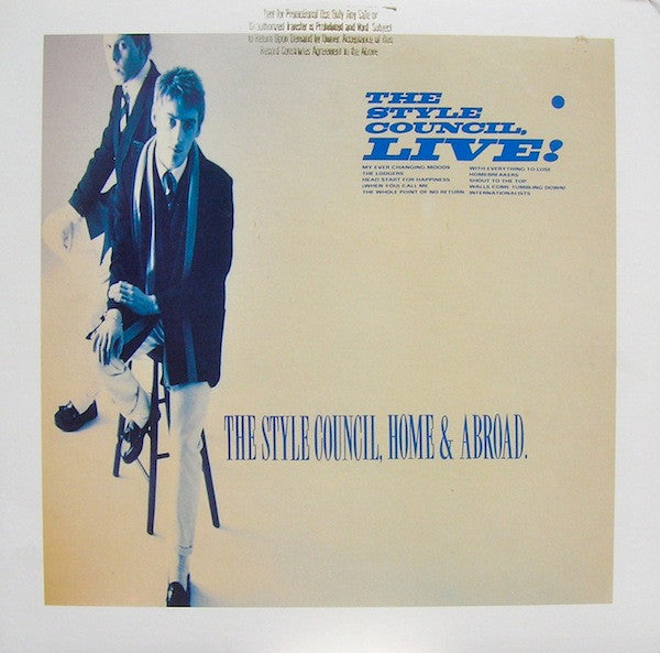 The Style Council ‎– Home & Abroad. (The Style Council, Live!)