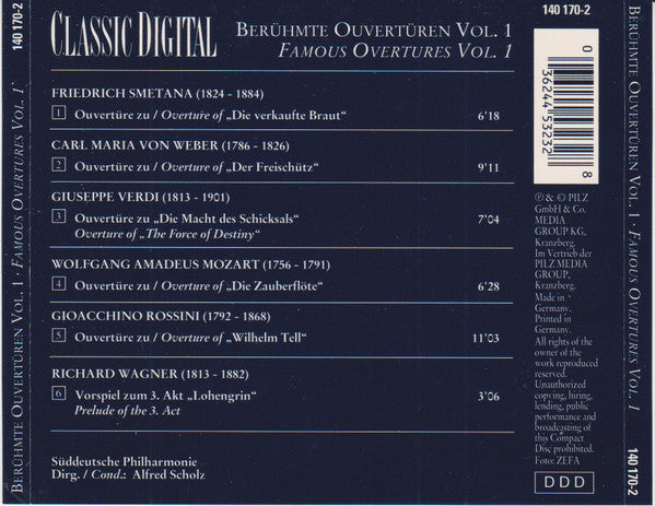 Süddeutsche Philharmonie – Beliebte Ouvertüren Vol. I - Famous Overtures Vol. 1