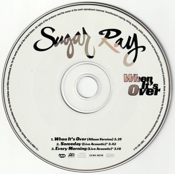 Sugar Ray ‎– When It's Over
