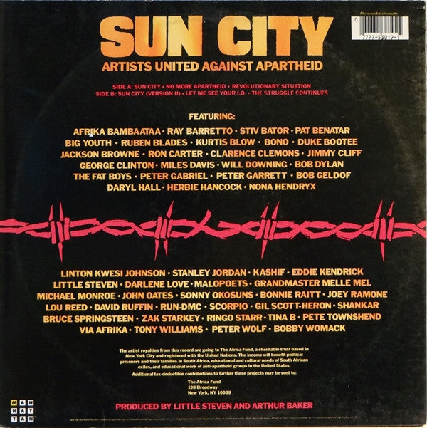 Artists United Against Apartheid ‎– Sun City
