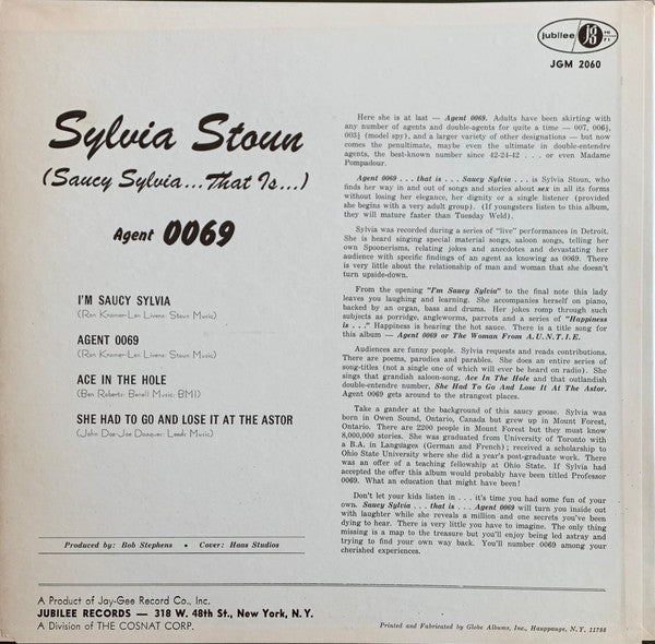 Sylvia Stoun ‎– Agent 0069