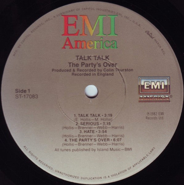 Talk Talk ‎– The Party's Over