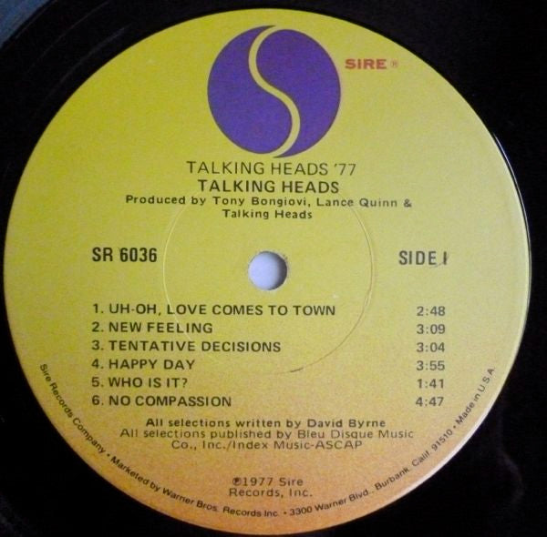 Talking Heads ‎– Talking Heads: 77
