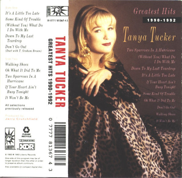 Tanya Tucker ‎– Greatest Hits 1990-1992