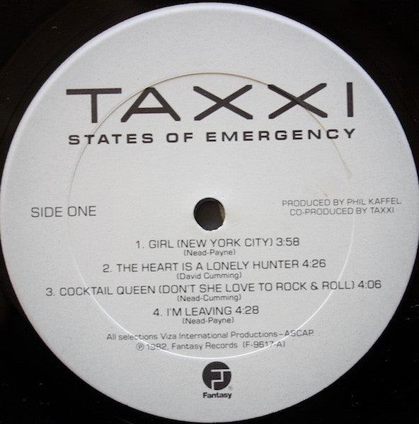 Taxxi ‎– States Of Emergency