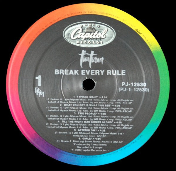 Tina Turner ‎– Break Every Rule