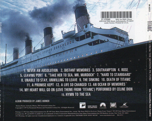 James Horner ‎– Titanic (Music From The Motion Picture)