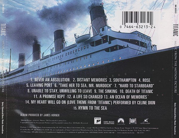 James Horner ‎– Titanic (Music From The Motion Picture)