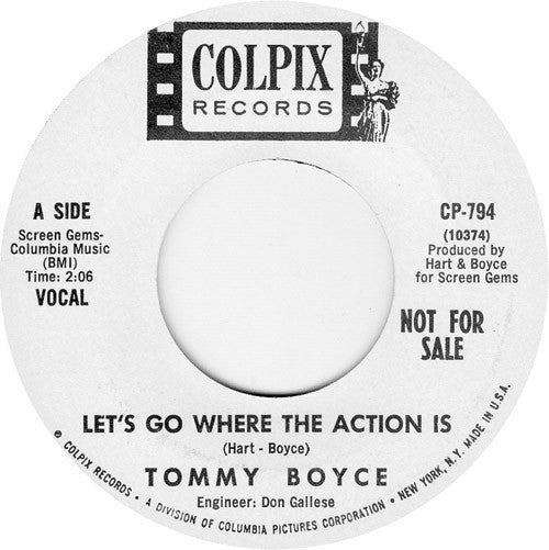 Tommy Boyce ‎– Let's Go Where The Action Is