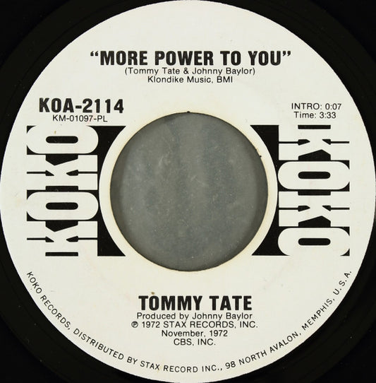Tommy Tate ‎– More Power To You