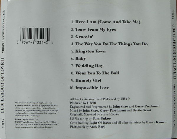 UB40 ‎– Labour Of Love II