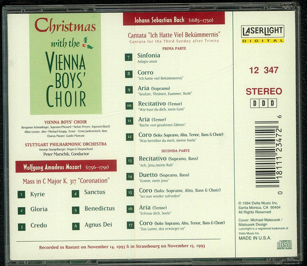 Vienna Boys' Choir ‎– Christmas With The Vienna Boys' Choir