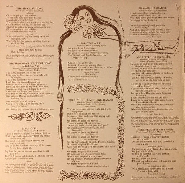 Al Kealoha Perry, Webley Edwards ‎– Let's Sing With Hawaii Calls