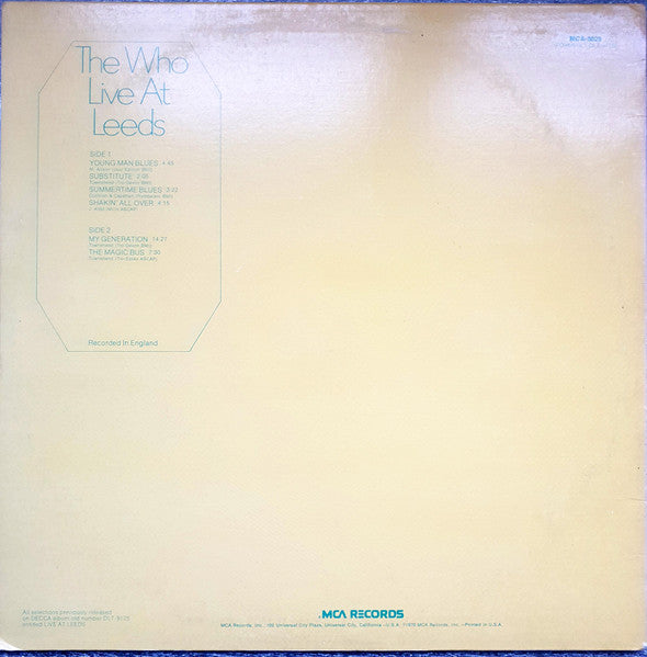 The Who ‎– Live At Leeds