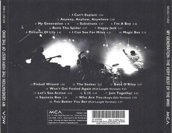 The Who ‎– My Generation - The Very Best Of The Who