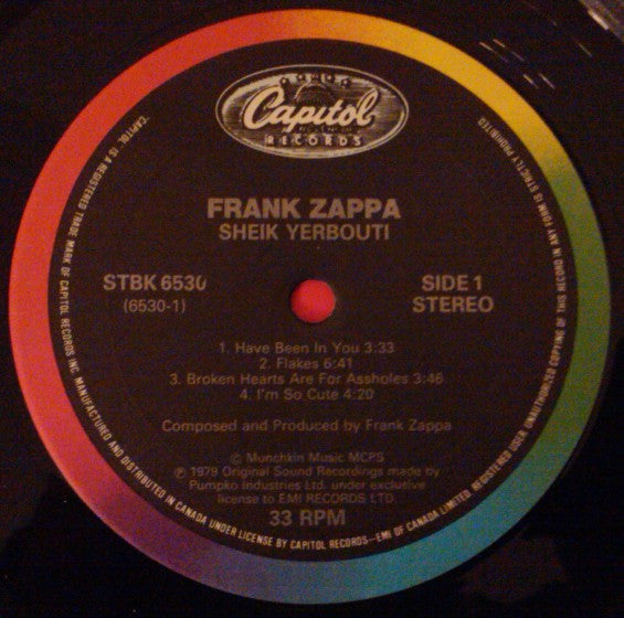 Frank Zappa ‎– Sheik Yerbouti