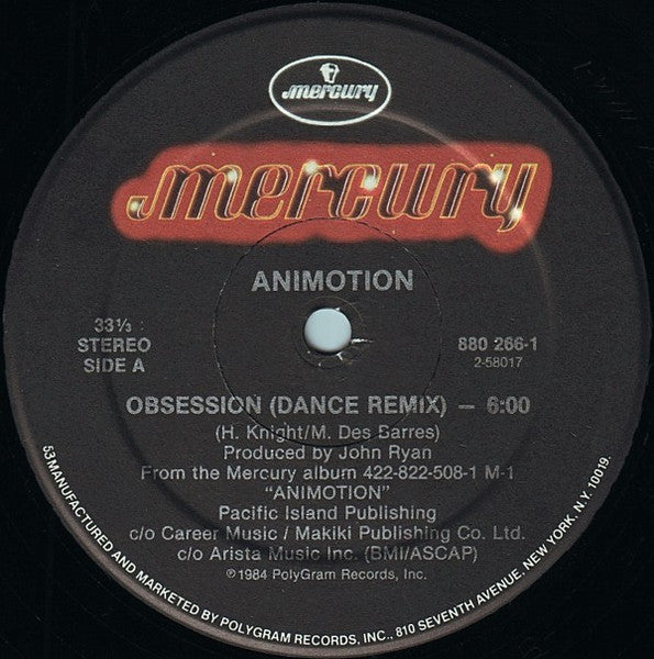 Animotion ‎– Obsession (Dance Remix)